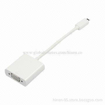 HDMI D Type to VGA Adapter, Supports Analog Video Output Up to UXGA and 1080p with 10-bit DAC